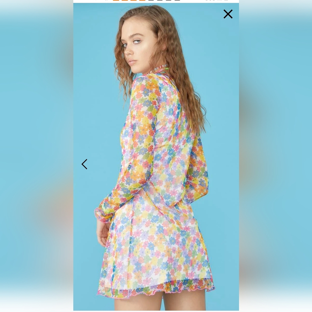 Dolls Kill Delia's 3X Flower Power dress - Picture 5 of 6